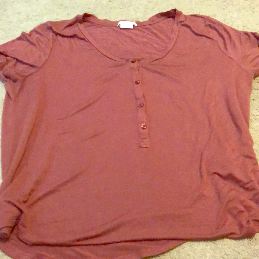 Rose gold faux bottom down cute shirt